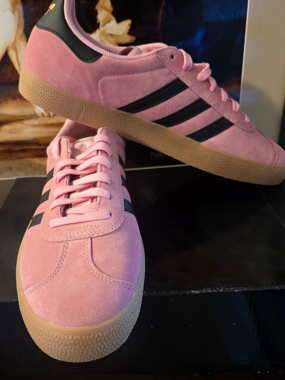 adidas Gazelle ADV Light Pink / Core Black Skateboarding JR7106 Mens Sz 13 NEW